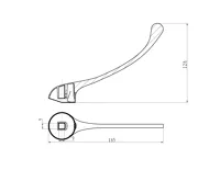 AQUALINE AQUALINE 35 umyvadlová baterie s otočnou hubicí, lékařská páka, chrom (3)