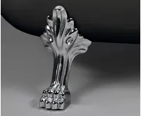 POLYSAN CHARLESTON volně stojící vana 188x83x69cm, nohy chrom mat, černá/bílá (5)