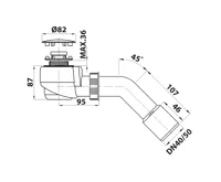 BRUCKNER Vaničkový sifon, průměr 50mm, DN40/50, krytka nerez lesk (4)