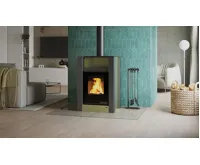 HS Flamingo Krbová kamna AQUAFLAM VARIO ® LEND 11/7kW olivová, elektronická regulace (14)