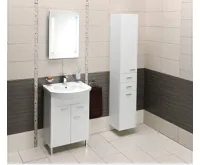 AQUALINE ZOJA umyvadlová skříňka 61,5x74x32cm, 2x dvířka, 1x zásuvka, bílá (7)