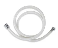 NOVASERVIS Plastová hadice 150 cm bílá-chrom - PVC/155,1