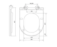 WC závěsné, RIMLESS, 530x355x360, keramické, včetně sedátka CSS113S (14)
