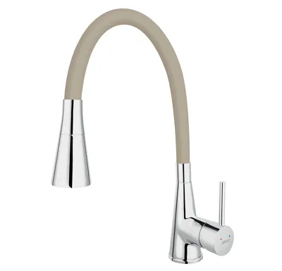 NOVASERVIS Dřezová stojánková baterie s béžovým ramenem a sprškou - 70720,0BE