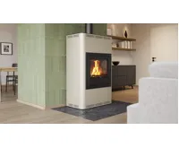 HS Flamingo Krbová kamna AQUAFLAM ® 25 s výměníkem - krémová, manuální regulace (16)