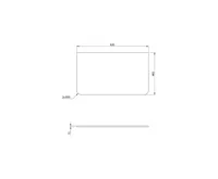 SAPHO KERALA deska Rockstone 82x1,2x48,5cm, bílá mat (3)