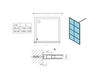 GELCO CURE BLACK sprchová zástěna 1200mm, čiré sklo (11)