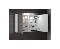 SAPHO LUCIE galerka s LED osvětlením, 106x70x17cm, bílá (1)