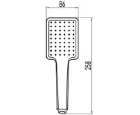 SAPHO Ruční sprcha, 258mm, ABS/černá mat (5)