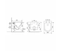 WC závěsné kapotované, RIMLESS, 490x370x360, keramické, vč. sedátka CSS113S (5)