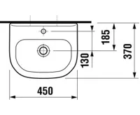 DEEP by JIKA Umývátko 45cm bez otvoru pro baterii (1)