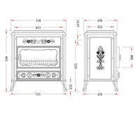 HS Flamingo Invicta VENDOME modrá-smalt 6178-12 Krbová kamna (1)