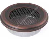 HS Flamingo Krbová mřížka KULATÁ 160 mm měděná patina