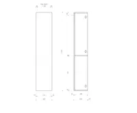 SAPHO ESPACE skříňka 35x172x32cm, 1x dvířka, levá/pravá, dub alabama (4)