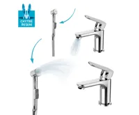 Umyvadlová stojánková baterie Viana s bidetovou sprchou (5)