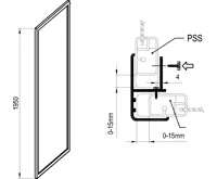 Ravak pevná stěna Supernova PSS-80 bílá+Grape (4)