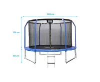 GoodJump 3UPVC modrá trampolína 305 cm s ochrannou sítí + žebřík - Inside - výprodej (1)