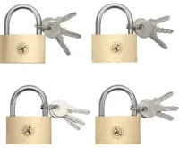 BGS Zámky visací mosazné, 40 mm, 4 kusy (1)