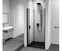 POLYSAN ZOOM BLACK sprchové dveře do niky 900mm, čiré sklo, levé (5)