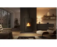 HS Flamingo Krbová kamna AQUAFLAM ® 17 s výměníkem - černá, automatická regulace (26)