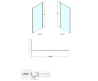 POLYSAN EASY boční stěna 800mm, čiré sklo (7)