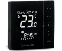 SALUS Týdenní programovatelný termostat 230V - černý VS30B, Drátové (1)