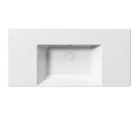 GSI KUBE X keramické umyvadlo 100x47cm, s odkládacími plochami, broušená spodní hrana, bez otvoru, bílá ExtraGlaze (3)