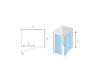 NOVEA Sprchový set, obdélník, 120x90 cm, chrom ALU, sklo Čiré, vanička z litého mramoru, sifon (3)