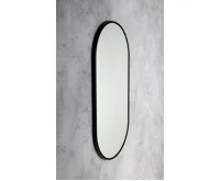 SAPHO AROWANA oválné zrcadlo v rámu 45x90cm, černá mat (4)