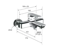 SAPHO SPY nástěnná vanová baterie, chrom (5)