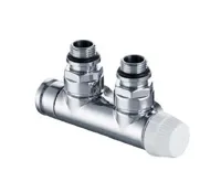 Honeywell Therafix Desing H-blok s termostat. ventilem, chrom, rohové levé, DN15