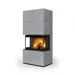 ROMOTOP Designový krb CARA C 61 s děleným sklem, světle šedá (Thermaline)