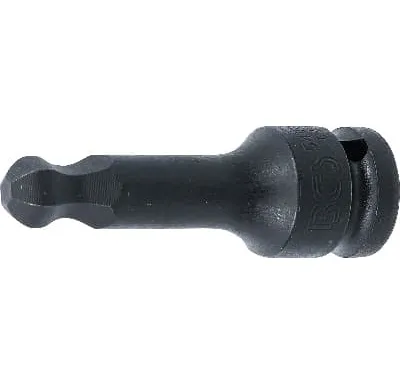 BGS Zásuvka rázového bitu ,  12,5 mm (1/2") pohon ,  vnitřní šestihran s kulovou hlavou 12 mm