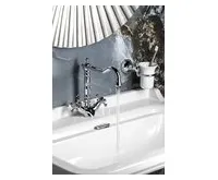 SAPHO ANTEA stojánková umyvadlová baterie s retro hubicí s výpustí, chrom (1)