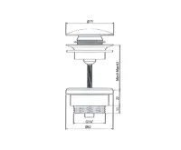 SAPHO Umyvadlová výpust 5/4“, click-clack, keramická zátka, 5-63mm, bílá (4)