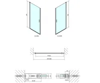POLYSAN ZOOM sprchové dveře 900mm, čiré sklo (4)