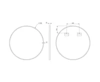 SAPHO AROWANA kulaté zrcadlo v rámu ø 70cm, černá mat (7)