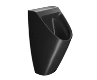 GSI COMMUNITY urinál se zakrytým přívodem vody, Rimless, 31x65cm, černá mat