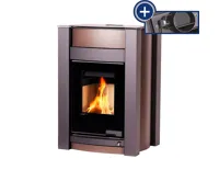 HS Flamingo Krbová kamna AQUAFLAM VARIO ® KALMAR 11/7kW hnědá - sametová, elektronická regulace