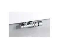 SAPHO TWIN připojovací sada ventilů termostatická pro středové připojení, nerez mat (1)