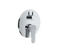 Sprchová podomítková baterie s přepínačem, Zuna, Mbox, kulatý kryt, chrom