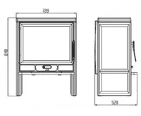 PLAMEN Litinová krbová kamna BARUN - černá (13)