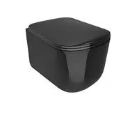 KERASAN TRIBECA WC sedátko, SLIM, Soft Close, černá mat (1)