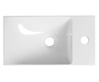 SAPHO AGOS umývátko, litý mramor, 40x22cm, levé/pravé, bílá (6)