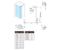 POLYSAN ESCA BLACK MATT jednodílná sprchová zástěna k instalaci ke stěně, sklo čiré, 1100 mm (8)