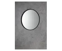 SAPHO NOTION SLIM kulaté zrcadlo v rámu ø 40cm, černá mat (1)