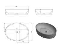 SAPHO PERA keramické umyvadlo na desku, 62,5x42 cm, bílá (7)