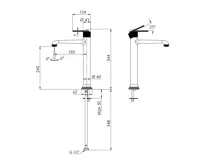 SAPHO BEBÉ stojánková umyvadlová baterie vysoká, prodloužená hubice, zlato (2)