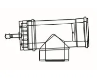 ALMEVA LIL revizní T-kus se změnou směru a měř. otvorem 60/100