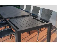 Rozkládací masivní stůl GRANADA XXL antracit IWH-10120004 | POŠKOZENO (4)